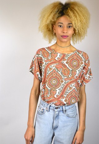 VINTAGE 90'S PAISLEY PRINT BLOUSE