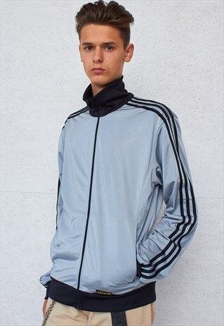 VINTAGE GREY ADIDAS TRACK JACKET