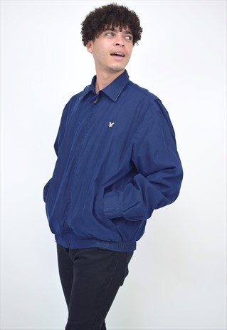 VINTAGE 90S LYLE & SCOTT NAVY BLUE JACKET
