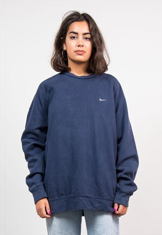 VINTAGE 90'S NAVY BLUE NIKE SWEATER SWEATSHIRT