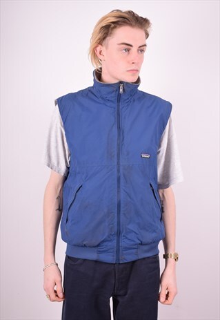 PATAGONIA MENS VINTAGE GILET MEDIUM BLUE 90'S