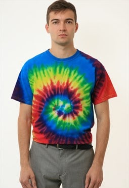 80s Vintage Tie Dye Multicolor Crew Neck Tshirt 18810