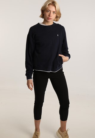 90S RALPH LAUREN EMBROIDERED LOGO SWEATSHIRT