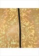 VINTAGE GOLD SPARKLY ZIP-FRONT JACKET - XS