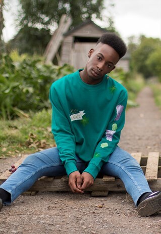 HAND PAINTED UNISEX, YOU'RE DOING GRAPE SWEATER