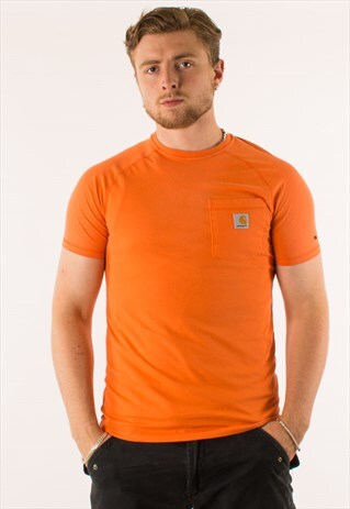 VINTAGE 90S ORANGE CARHARTT T-SHIRT TEE