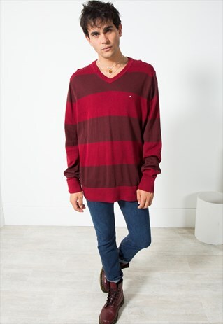 ON SALE VINTAGE 80S TOMMY HILFIGER KNITWEAR JUMPER/ S0241