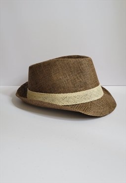 Panama Style Trilby Fedora Straw Coffee Sun Hat