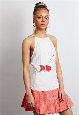 RARE VINTAGE 90'S ARMANI WHITE TANK TOP