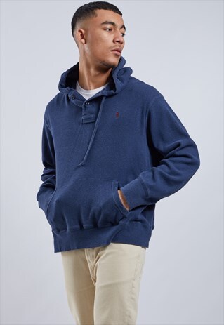 VINTAGE RALPH LAUREN BUTTON UP HOODIE
