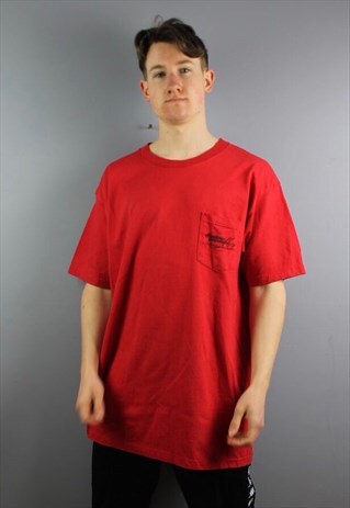 VINTAGE HARLEY-DAVIDSON T-SHIRT IN RED WITH PRINTING