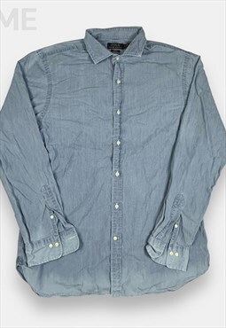 Polo Ralph Lauren vintage blue button shirt size 17/43