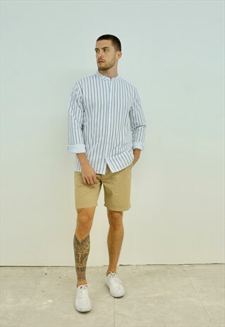 TAN PLEATED SHORTS