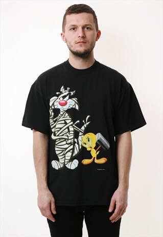 GRAPHIC PRINT VINTAGE ELMI 1999 WARNER BROS. T-SHIRT 14230
