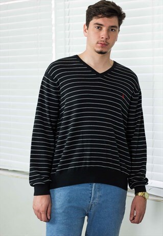 VINTAGE POLO RALPH LAUREN SWEATER JUMPER LOGO 90S XL 13.6