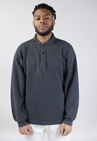 VINTAGE 90'S NIKE GREY POLO SHIRT