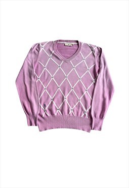 Vintage 90s Glenmuir Golf sweatshirt Pink medium jumper  
