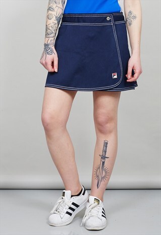 VINTAGE 90'S NAVY BLUE FILA TENNIS SKIRT