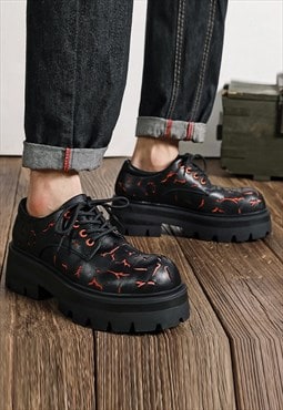 Punk derby shoes tractor sole boots platform Gothic trainers