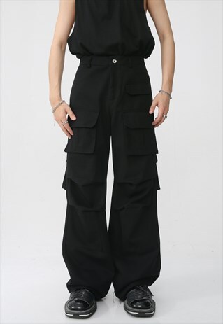 Men's crinkled design cargo trousers SS2023 VOL.3