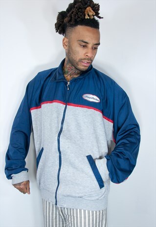 SERGIO EMBROIDED ZIP SWEATSHIRT