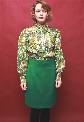 VINTAGE 80' AMAZING CLASSIC GREEN SKIRT