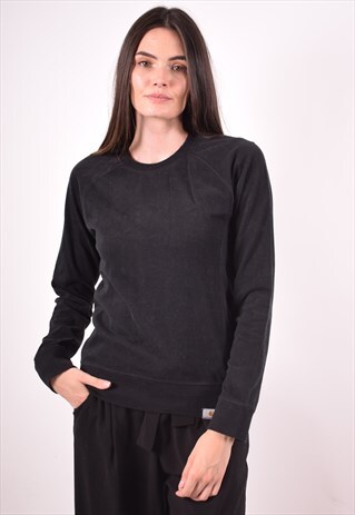 CARHARTT WOMENS VINTAGE SWEATSHIRT JUMPER SMALL BLACK 90S