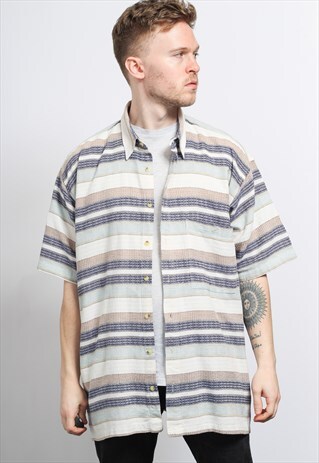 VINTAGE AZTEC PATTERNED SHIRT