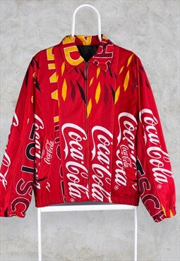 Vintage Reworked Coca Cola Football Jacket Bomber Harrington