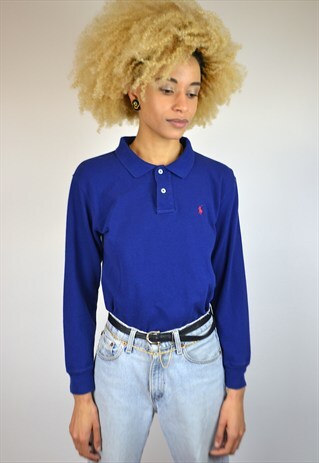 VINTAGE 90'S RALPH LAUREN LONG-SLEEVED POLO SHIRT