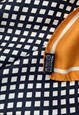 PIERRE CARDIN VINTAGE 70'S BLACK WHITE YELLOW CHECK SCARF