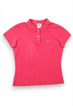 Lacoste pink short sleeved polo shirt