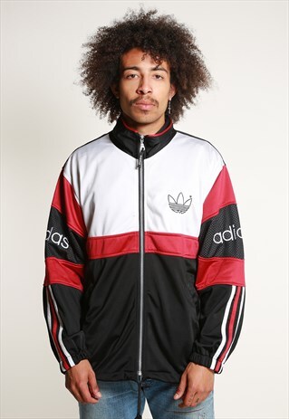 90S BLACK ADIDAS TRACK JACKET