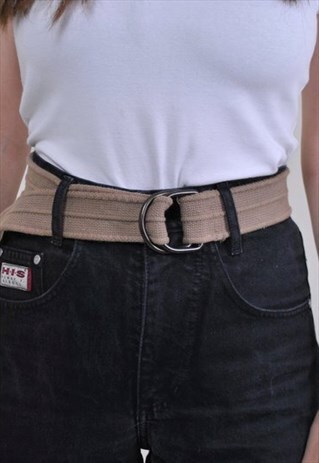 VINTAGE BEIGE COTTON BELT
