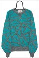 Vintage Eagles Ride Green Jumper Mens