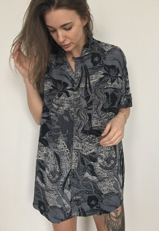 PATTERNED OVERSIZED RETRO VINTAGE UNISEX FESTIVAL SHIRT
