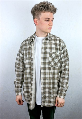 VINTAGE CHECK FLANNEL SHIRT