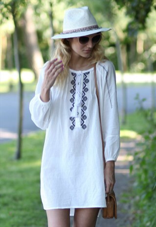 BOHO EMBROIDERED DRESS
