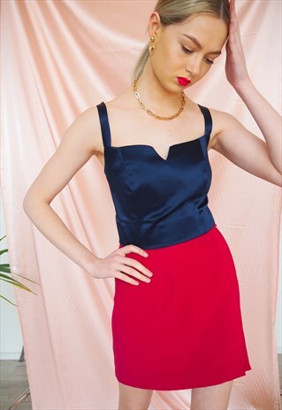 RARE VINTAGE VALENTINO BLUE CROP TOP