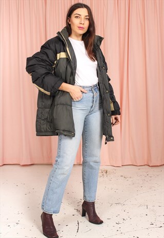 VINTAGE 90S OVERSIZED PUFFER JACKET IN TRI-COLOURS