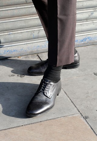 LUXURIOUS VINTAGE CERRUTI 1881 CLASSIC LEATHER OXFORD SHOES