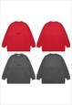 CONTRAST STITCHING SWEATER COLOUR BLOCK KNITTED JUMPER RED