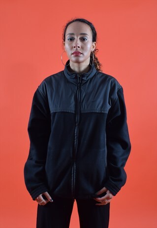 BLACK NIKE GOLF PANELLED FLEECE