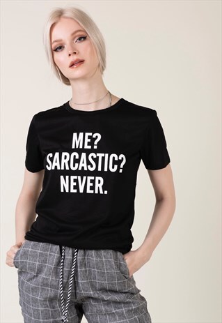 "ME" - BLACK WOMAN SLOGAN T-SHIRT NEW CASUAL TEE