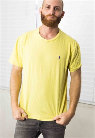 VINTAGE POLO RALPH LAUREN T-SHIRT LOGO 90S M 5.5