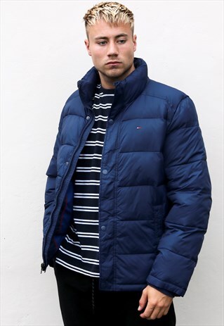 NAVY TOMMY HILFIGER PUFFER JACKET