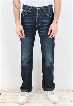 101B Vintage Mens W27 L32 Regular Straight Jeans Denim Pants