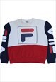 Fila 90's Spellout Crewneck Sweatshirt Medium Blue