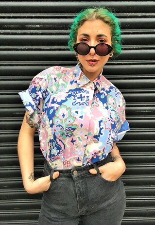 VINTAGE CRAZY PATTERNED SHIRT