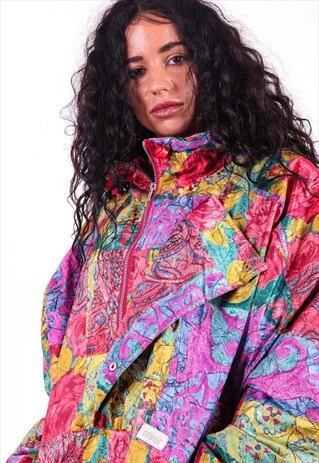 VINTAGE PATTERNED PUFFER JACKET J3559